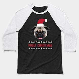 Pugly Christmas Baseball T-Shirt